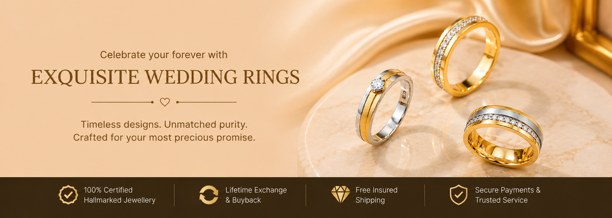 Jewellery collection promotional banner